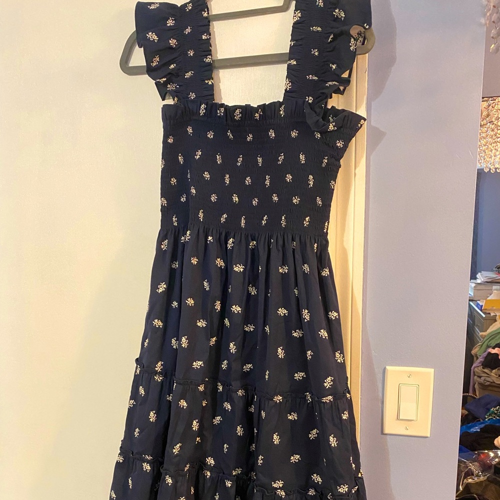 EUC Hill House Navy Autumn Paisley Ellie Nap Dress size small